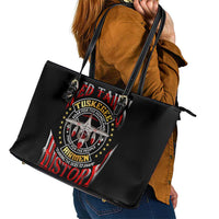 Red Tails Tuskegee Airmen Leather Tote Bag Soaring to Shape History - Fighter Plane Patriotic Tribute - Wonder Print Shop