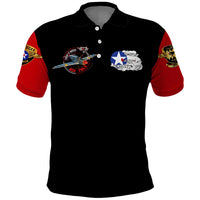 Red Tails Tuskegee Airmen Polo Shirt Soaring to Shape History - Fighter Plane Patriotic Tribute - Wonder Print Shop