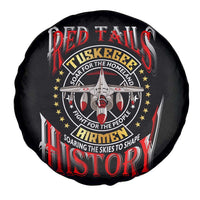 Red Tails Tuskegee Airmen Spare Tire Cover Soaring to Shape History - Fighter Plane Patriotic Tribute - Wonder Print Shop