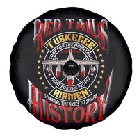 Red Tails Tuskegee Airmen Spare Tire Cover Soaring to Shape History - Fighter Plane Patriotic Tribute - Wonder Print Shop