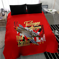 Tuskegee Red Tails Airmen Bedding Set WWII Fighter Pilot Legacy - Wonder Print Shop
