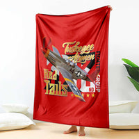 Tuskegee Red Tails Airmen Blanket WWII Fighter Pilot Legacy - Wonder Print Shop