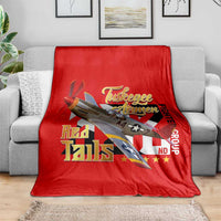 Tuskegee Red Tails Airmen Blanket WWII Fighter Pilot Legacy - Wonder Print Shop