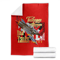 Tuskegee Red Tails Airmen Blanket WWII Fighter Pilot Legacy - Wonder Print Shop
