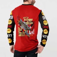 Tuskegee Red Tails Airmen Button Sweatshirt WWII Fighter Pilot Legacy - Wonder Print Shop