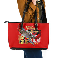 Tuskegee Red Tails Airmen Leather Tote Bag WWII Fighter Pilot Legacy - Wonder Print Shop