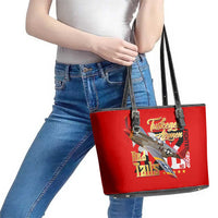 Tuskegee Red Tails Airmen Leather Tote Bag WWII Fighter Pilot Legacy - Wonder Print Shop