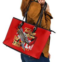 Tuskegee Red Tails Airmen Leather Tote Bag WWII Fighter Pilot Legacy - Wonder Print Shop