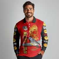Tuskegee Red Tails Airmen Long Sleeve Polo Shirt WWII Fighter Pilot Legacy - Wonder Print Shop