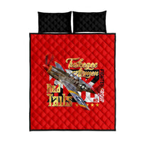 Tuskegee Red Tails Airmen Quilt Bed Set WWII Fighter Pilot Legacy - Wonder Print Shop