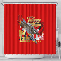 Tuskegee Red Tails Airmen Shower Curtain WWII Fighter Pilot Legacy - Wonder Print Shop
