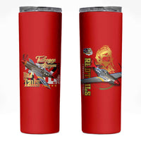 Tuskegee Red Tails Airmen Skinny Tumbler WWII Fighter Pilot Legacy - Wonder Print Shop