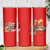 Tuskegee Red Tails Airmen Skinny Tumbler WWII Fighter Pilot Legacy - Wonder Print Shop