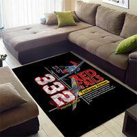 Red Tails Spitfire Tuskegee Airmen Area Rug 332nd Fighter Group WWII Legacy Tribute - Wonder Print Shop