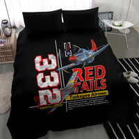 Red Tails Spitfire Tuskegee Airmen Bedding Set 332nd Fighter Group WWII Legacy Tribute - Wonder Print Shop