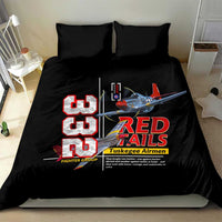 Red Tails Spitfire Tuskegee Airmen Bedding Set 332nd Fighter Group WWII Legacy Tribute - Wonder Print Shop