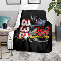 Red Tails Spitfire Tuskegee Airmen Blanket 332nd Fighter Group WWII Legacy Tribute - Wonder Print Shop
