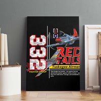 Red Tails Spitfire Tuskegee Airmen Canvas Wall Art 332nd Fighter Group WWII Legacy Tribute - Wonder Print Shop