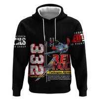 Red Tails Spitfire Tuskegee Airmen Hoodie 332nd Fighter Group WWII Legacy Tribute - Wonder Print Shop