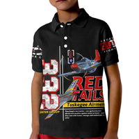 Red Tails Spitfire Tuskegee Airmen Kid Polo Shirt 332nd Fighter Group WWII Legacy Tribute - Wonder Print Shop
