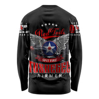 Red Tails Spitfire Tuskegee Airmen Long Sleeve Shirt 332nd Fighter Group WWII Legacy Tribute - Wonder Print Shop