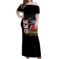 Red Tails Spitfire Tuskegee Airmen Off Shoulder Maxi Dress 332nd Fighter Group WWII Legacy Tribute - Wonder Print Shop