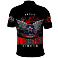 Red Tails Spitfire Tuskegee Airmen Polo Shirt 332nd Fighter Group WWII Legacy Tribute - Wonder Print Shop