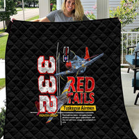 Red Tails Spitfire Tuskegee Airmen Quilt 332nd Fighter Group WWII Legacy Tribute - Wonder Print Shop