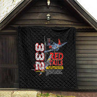 Red Tails Spitfire Tuskegee Airmen Quilt 332nd Fighter Group WWII Legacy Tribute - Wonder Print Shop