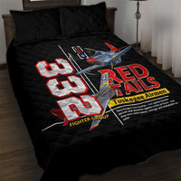 Red Tails Spitfire Tuskegee Airmen Quilt Bed Set 332nd Fighter Group WWII Legacy Tribute - Wonder Print Shop
