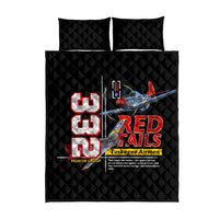 Red Tails Spitfire Tuskegee Airmen Quilt Bed Set 332nd Fighter Group WWII Legacy Tribute - Wonder Print Shop