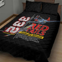 Red Tails Spitfire Tuskegee Airmen Quilt Bed Set 332nd Fighter Group WWII Legacy Tribute - Wonder Print Shop