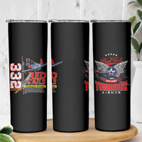 Red Tails Spitfire Tuskegee Airmen Skinny Tumbler 332nd Fighter Group WWII Legacy Tribute - Wonder Print Shop