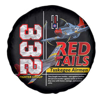 Red Tails Spitfire Tuskegee Airmen Spare Tire Cover 332nd Fighter Group WWII Legacy Tribute - Wonder Print Shop