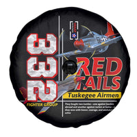 Red Tails Spitfire Tuskegee Airmen Spare Tire Cover 332nd Fighter Group WWII Legacy Tribute - Wonder Print Shop