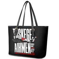 Wings of Honor Tuskegee Airmen Leather Tote Bag 332nd 477th Fighter Group Tribute - Wonder Print Shop