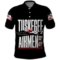 Wings of Honor Tuskegee Airmen Polo Shirt 332nd 477th Fighter Group Tribute - Wonder Print Shop