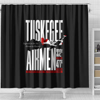 Wings of Honor Tuskegee Airmen Shower Curtain 332nd 477th Fighter Group Tribute - Wonder Print Shop