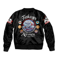 Wings of Honor Tuskegee Airmen Sleeve Zip Bomber Jacket 332nd 477th Fighter Group Tribute - Wonder Print Shop