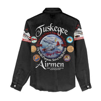 Wings of Honor Tuskegee Airmen Women Casual Shirt 332nd 477th Fighter Group Tribute - Wonder Print Shop