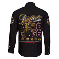 Buffalo Soldiers 1866-1944 Family Matching Off The Shoulder Long Sleeve Dress and Hawaiian Shirt American Black Heros Legacy - Wonder Print Shop