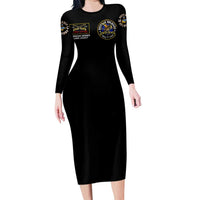 Buffalo Soldiers 1866-1944 Long Sleeve Bodycon Dress American Black Heros Legacy - Wonder Print Shop