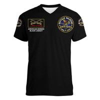 Buffalo Soldiers 1866-1944 Women V-Neck T-Shirt American Black Heros Legacy - Wonder Print Shop