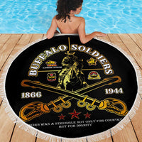 Buffalo Soldiers Strength Honor Legacy Beach Blanket African-American Cavalry Tribute - Wonder Print Shop