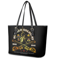 Buffalo Soldiers Strength Honor Legacy Leather Tote Bag African-American Cavalry Tribute - Wonder Print Shop