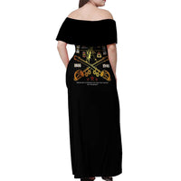 Buffalo Soldiers Strength Honor Legacy Off Shoulder Maxi Dress African-American Cavalry Tribute - Wonder Print Shop