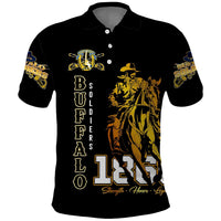 Buffalo Soldiers Strength Honor Legacy Polo Shirt African-American Cavalry Tribute - Wonder Print Shop