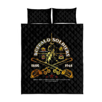 Buffalo Soldiers Strength Honor Legacy Quilt Bed Set African-American Cavalry Tribute - Wonder Print Shop