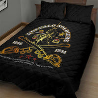 Buffalo Soldiers Strength Honor Legacy Quilt Bed Set African-American Cavalry Tribute - Wonder Print Shop