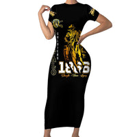 Buffalo Soldiers Strength Honor Legacy Short Sleeve Bodycon Dress African-American Cavalry Tribute - Wonder Print Shop